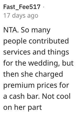 Screen Shot 2023 06 25 at 8.59.30 AM Woman Asks if She’s Wrong for Telling People Why Her Friend Had a Cash Bar at Her Wedding