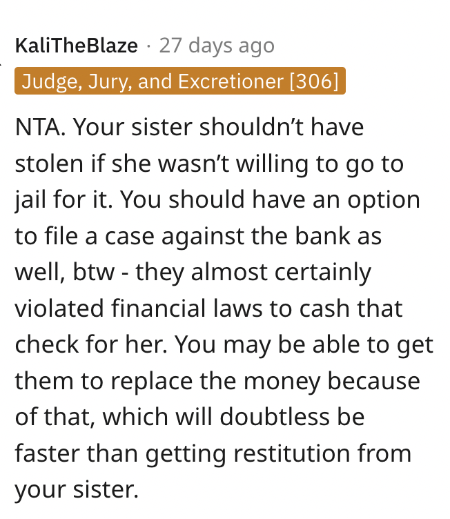 Screen Shot 2023 06 29 at 10.09.49 PM Person Wonders If Having Her Sister Charged With A Felony Would Be A Step Too Far