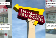 A Corporate Worker Realized That In-N-Out Burger Pays More Than Her Job