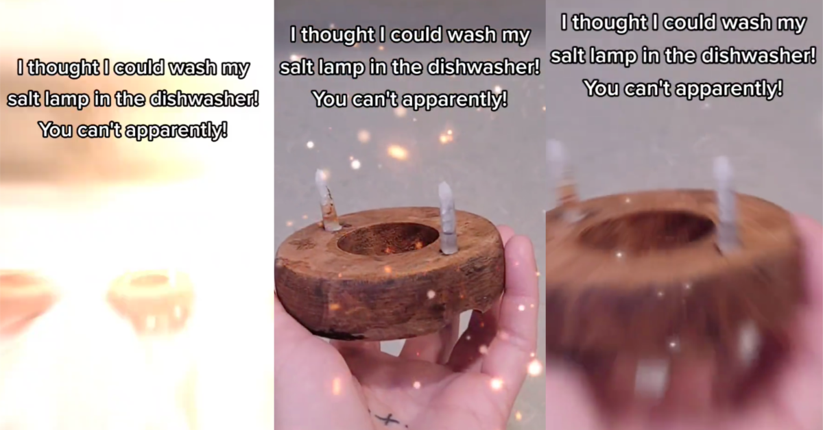 A Woman Washed Her Salt Lamp in the Dishwasher...and It Dissolved