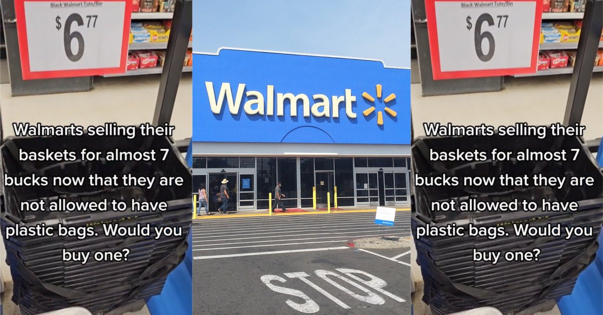 TikTokWalmartBaskets Walmart now Sells Baskets for $7 After Removing Plastic Bags. Would You Buy One?