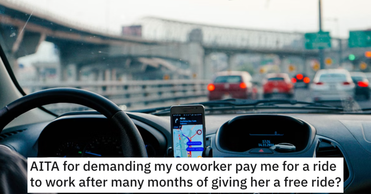 AITAWorkFreeRides Person Demands Money From a Co Worker After Giving Them Free Rides for 14 Months. Were They Wrong?