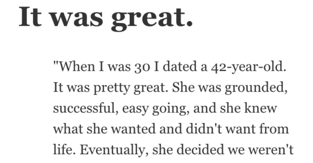 What Were Your Experiences Dating Older Women? Here’s What People Had to Say.
