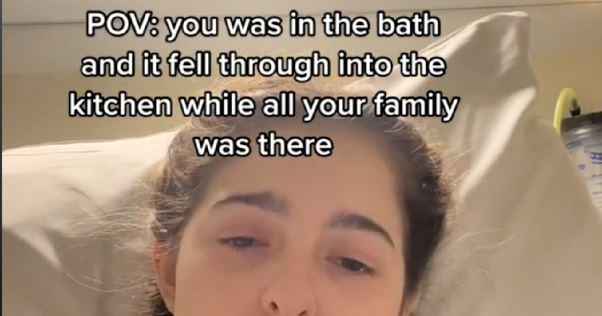 BathtubFallsThroughFloor New fear unlocked. Woman Says Her Bathtub Fell Through The Floor...While She Was In It