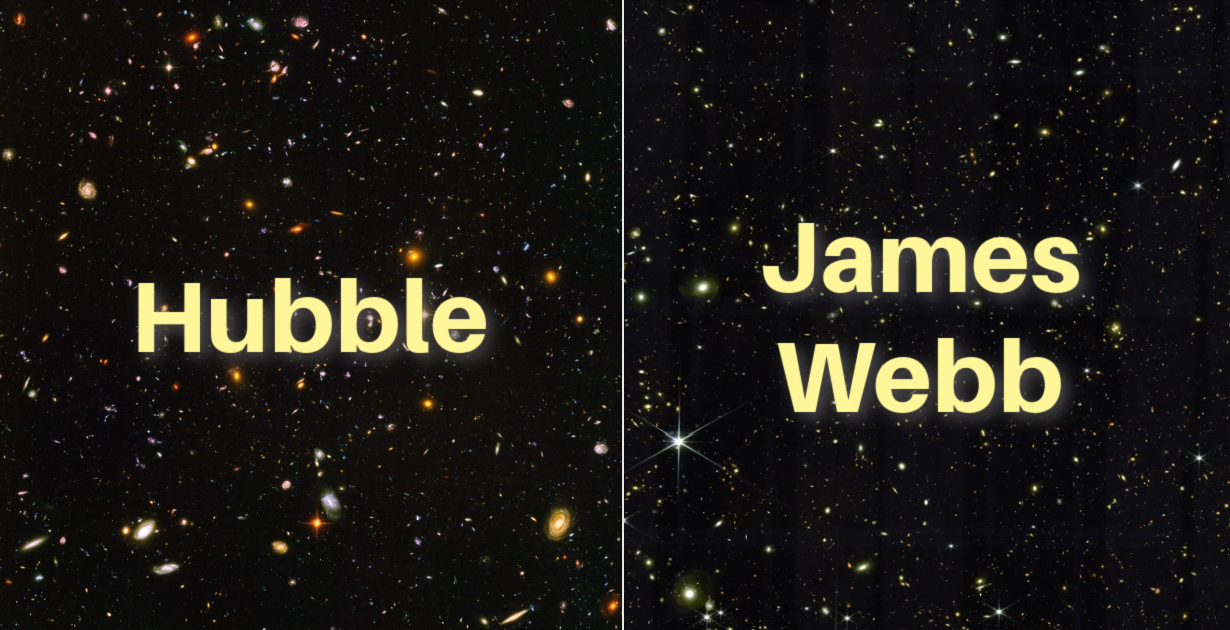 HubblevJamesWebb Il telescopio James Webb vede più galassie in una singola immagine rispetto alla visione più profonda di Hubble