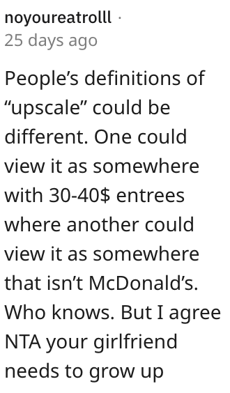 Screen Shot 2023 04 30 at 4.36.10 PM copy I thought it was a waste of time and money. Man Asks if He’s Wrong for Not Taking His Girlfriend to Nice Restaurants Because She Eats Like a Little Kid