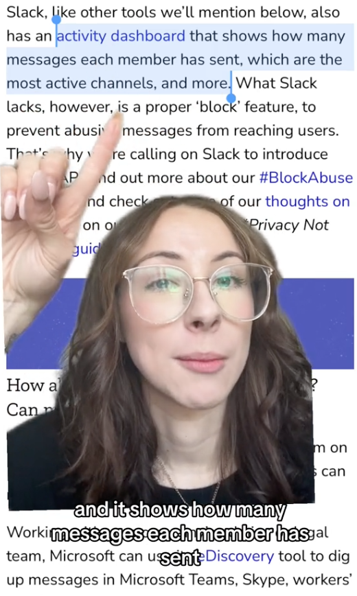 Screen Shot 2023 07 01 at 6.55.28 PM 1 Your boss is absolutely spying on you. Employee Reveals That Companies Can Read All Her Slack Messages Including the Private Ones