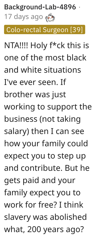 Screen Shot 2023 07 05 at 2.45.56 PM She Won’t Help Her Family Business After She Found Out Her Brother Was Being Paid and She Wasn’t. Is She Wrong?