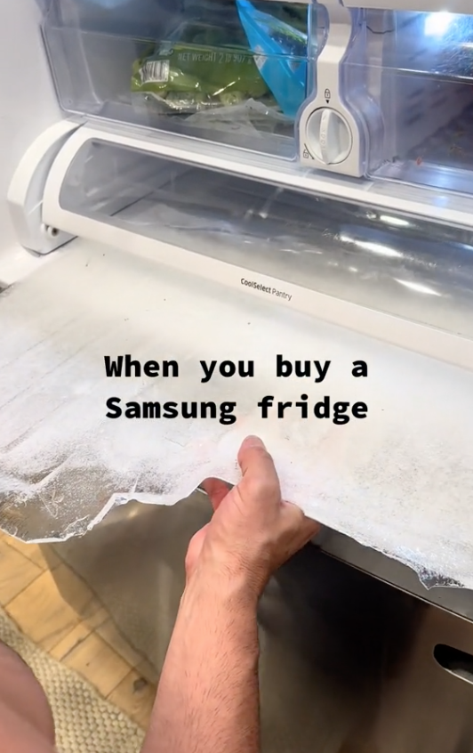 Screen Shot 2023 07 09 at 4.54.41 PM When you buy a Samsung fridge... Customers Have to Remove Slabs of Ice From Their New Fridges And Theyre Putting Samsung On Blast