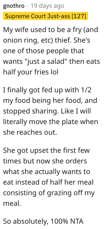 Screen Shot 2023 07 13 at 1.06.37 PM Man Asks if He’s Wrong for Buying His Husband His Own French Fries