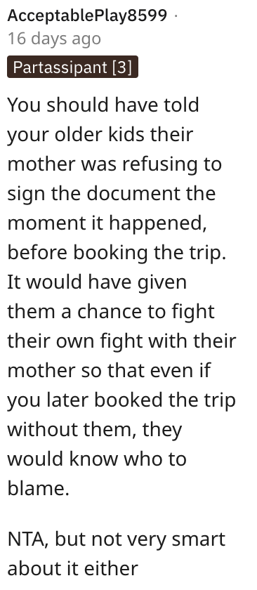Screen Shot 2023 07 13 at 2.00.02 PM I told them its because of her that they can’t go. He Went on Vacation Without His Kids Because of His Ex Wifes Backwards Views On Race