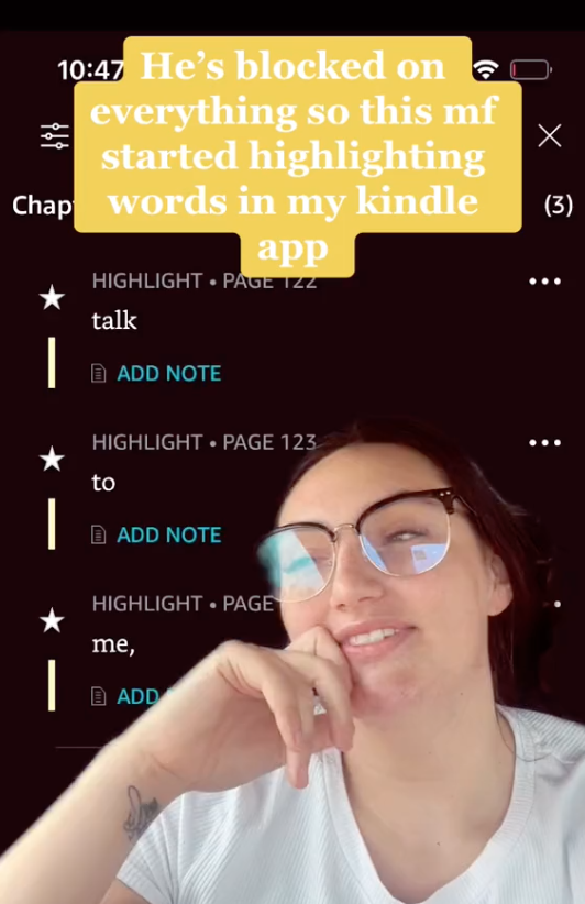 Screen Shot 2023 07 26 at 12.55.35 PM When I say I like em crazy this is what I mean. A Woman Blocked Her Ex on Social Media and He Reached Out to Her on Kindle