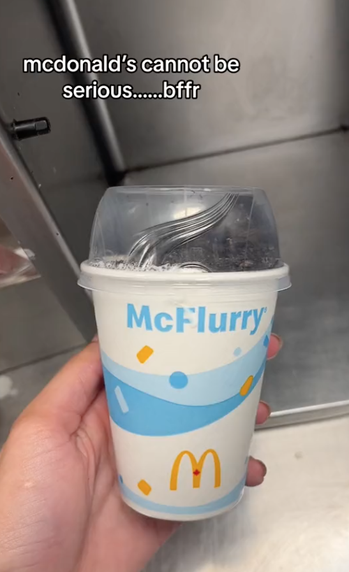 Screen Shot 2023 07 26 at 9.37.19 AM A McDonald’s Worker Shared a Video of the Gross Reusable Spoon Used to Make McFlurries