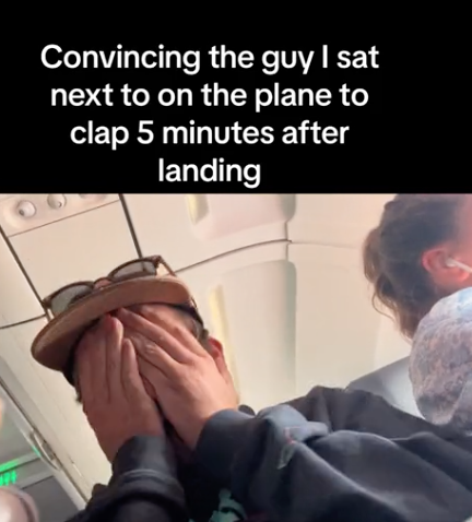 Screen Shot 2023 07 29 at 10.47.20 AM Marry him! Two Strangers on an Airplane Pranked Airplane Passengers And TikTok Thinks They Should Start Dating