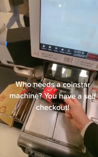 Screenshot 2023 07 24 at 2.24.24 PM Who needs a Coinstar machine? Customers Reveals Self Checkout Hack For Loose Change And One Special Quarter To Look For