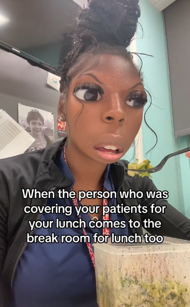Screenshot 2023 07 29 at 5.54.16 PM The patients be watching each other... Nurse Asks A Coworker To Watch Her Patients While Takes A Break... Only To Run Into Her In The Cafeteria