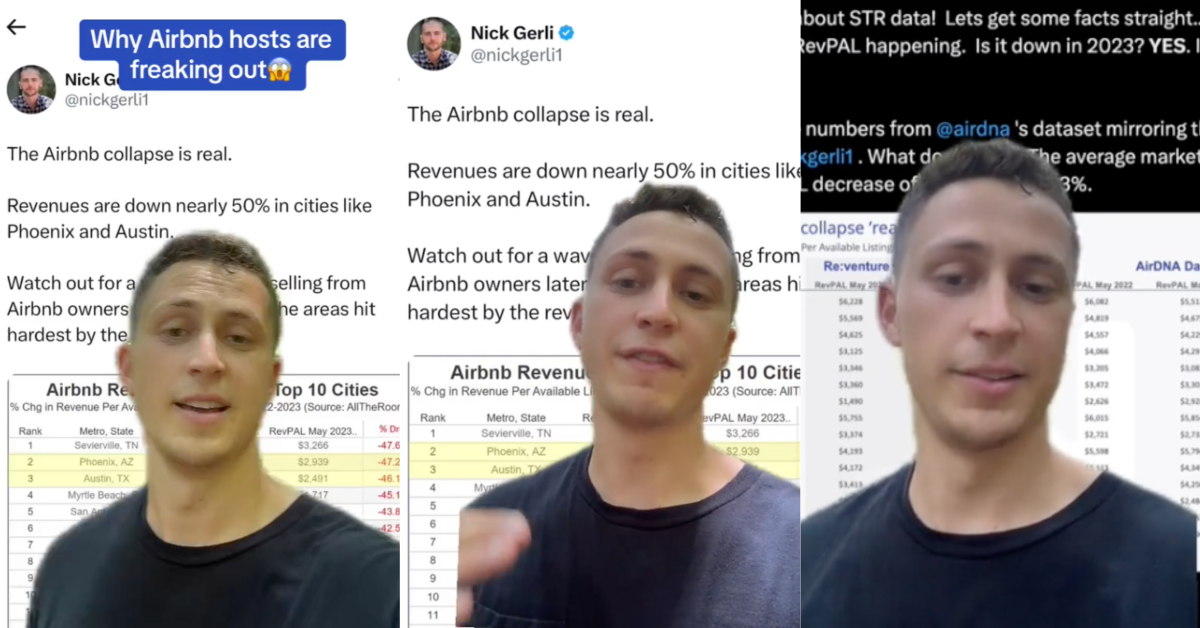 TIkTokAirbnbProblems People Are Happy About the Potential Revenue Collapse of Airbnb, But One TikTokker Injects Some Statistical Reality Into The Conversation