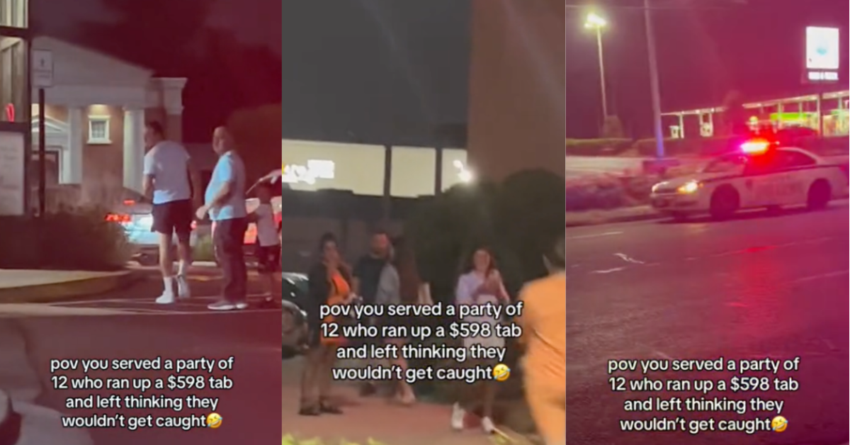 TikTok600DineDash Everybody in the restaurant knew they were lying. A Server Caught a Party of 12 Trying to Dine and Dash on a $600 Bill And Posted It For All The World To See
