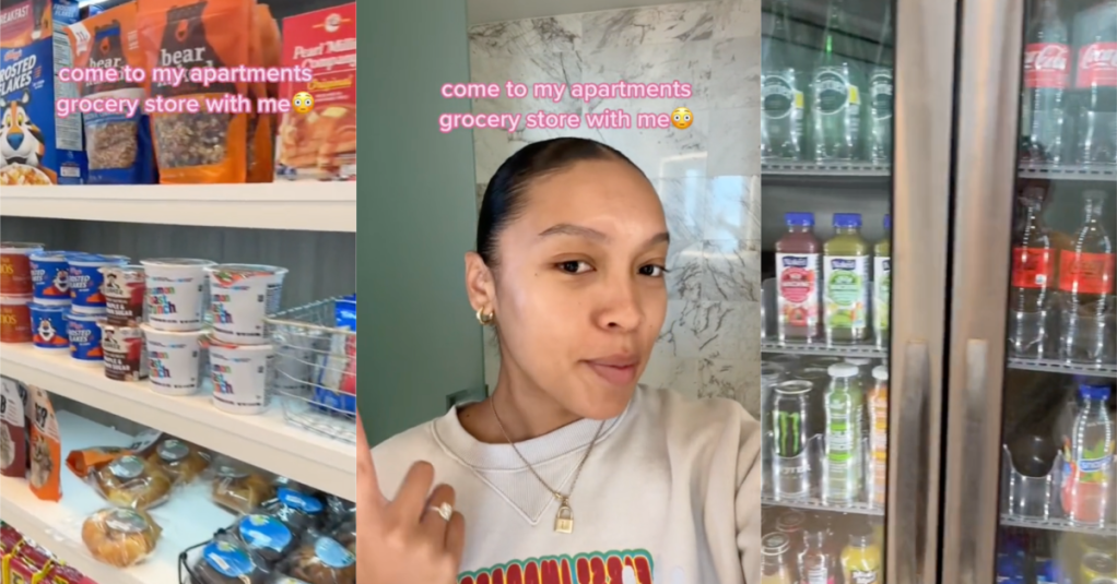 TikTokApartmentGroceries ‘They have all the essentials! Woman Shows Off The Amazing Grocery Store In Her Apartment Building and Were Officially Jealous