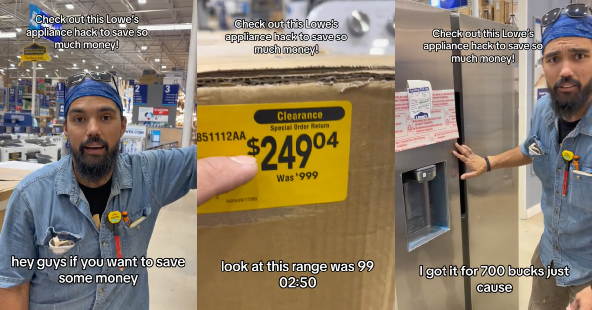 TikTokDiscountAppliances A Man Shared a Hack About How to Get Appliances for Cheap at Lowe’s