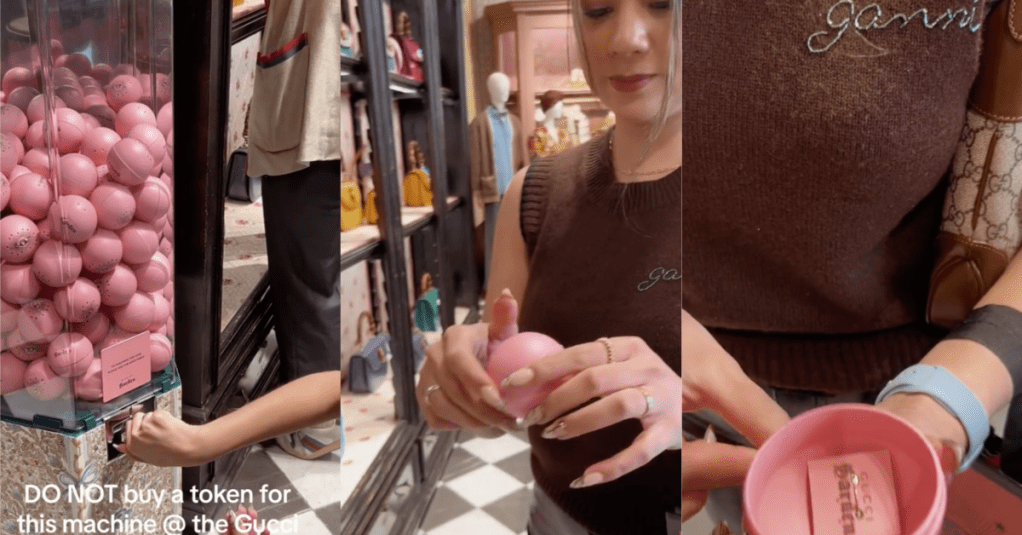 A Woman Bought a $50 Ticket for a Gucci Gumball Machine but She Was Disappointed by What She Got