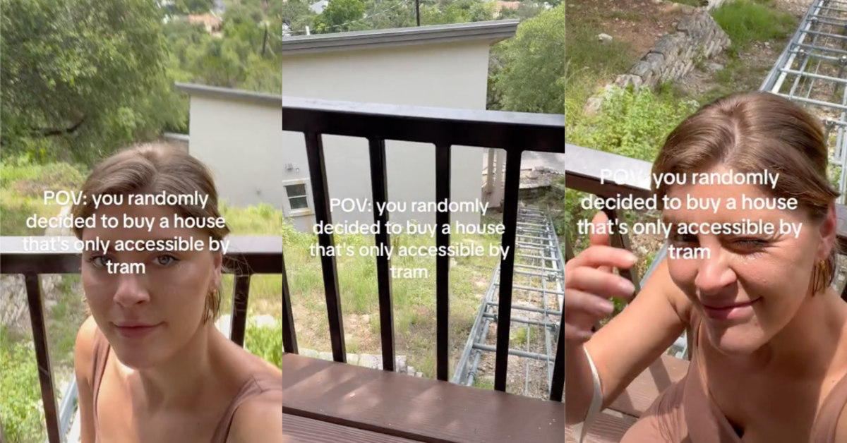TikTokHouseTram Womans TikTok Shows That The House She Just Bought Is Only Accessible by Tram