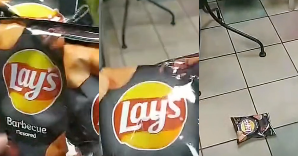 TikTokLaysChips There’s nothing in here. A Subway Worker Put Lays Potato Chips on Blast Because Their Bags Are Full of Air