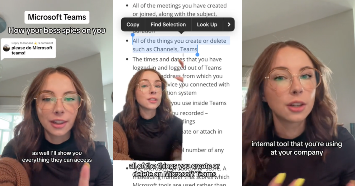 A Woman Talked About What Your Boss Can Actually Access on Microsoft Teams