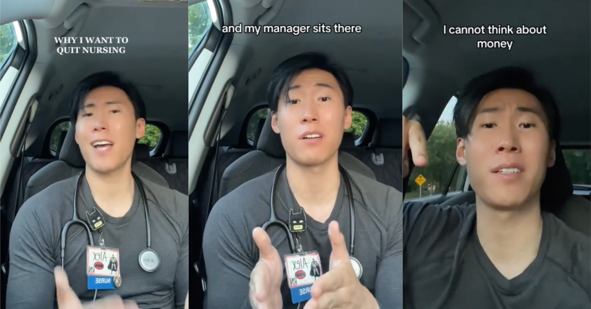 A Nurse Was Reprimanded After He Told a Co-Worker He Only Works To Make Money