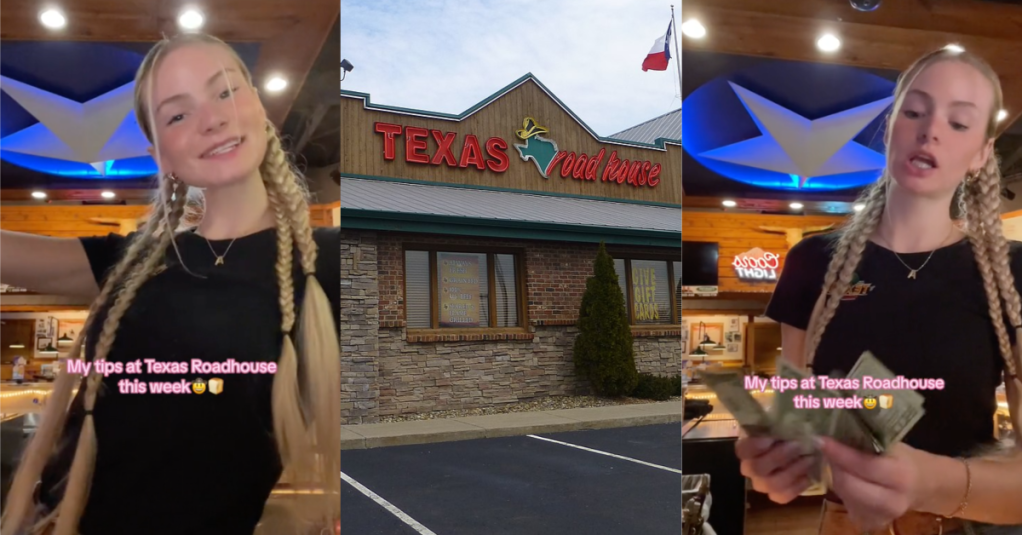 'Perks of being gorgeous.' A Texas Roadhouse Bartender Showed People How Much Money She Made in Tips in One Week