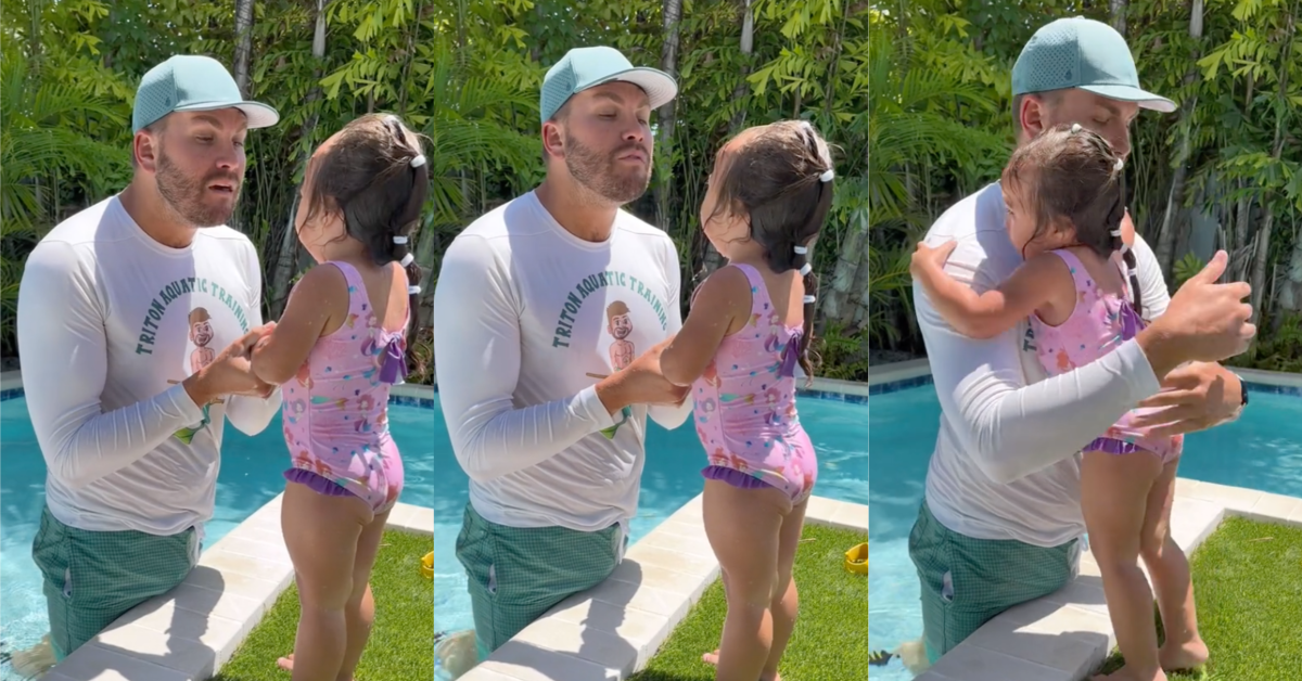 TikTokSwimLessons I’m boobooful. Swim Instructor Shows His Adorable Method to Calm Down Kids Who Are Scared