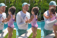 ‘I’m boo booful.’ Swim Instructor Shows His Adorable Method to Calm Down Kids Who Are Scared