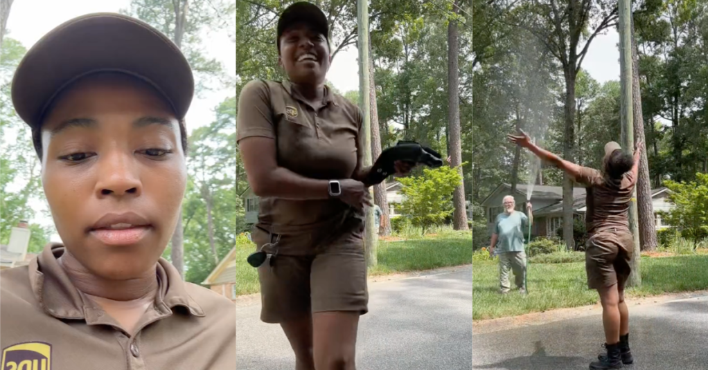 It Was So Hot Outside That a UPS Driver Asked a Customer to Spray Her Down With a Hose