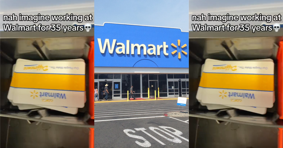 TikTokWalmart35years 1 A Walmart Worker Blasted Employees Who Stay With the Company for Decades After Finding 35 Years Service Badges
