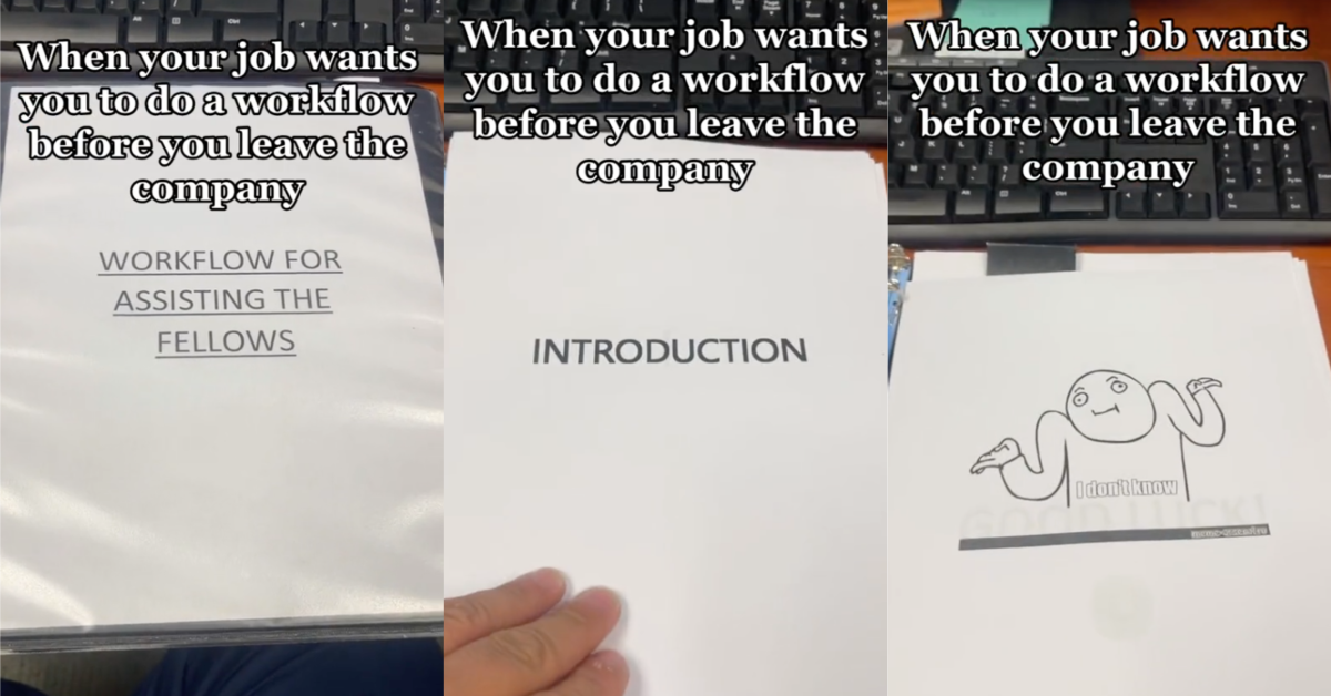 TikTokWorkManual An Employee Was Asked to Create a Workflow Before They Left Their Job So They Created This Hilarious Manual