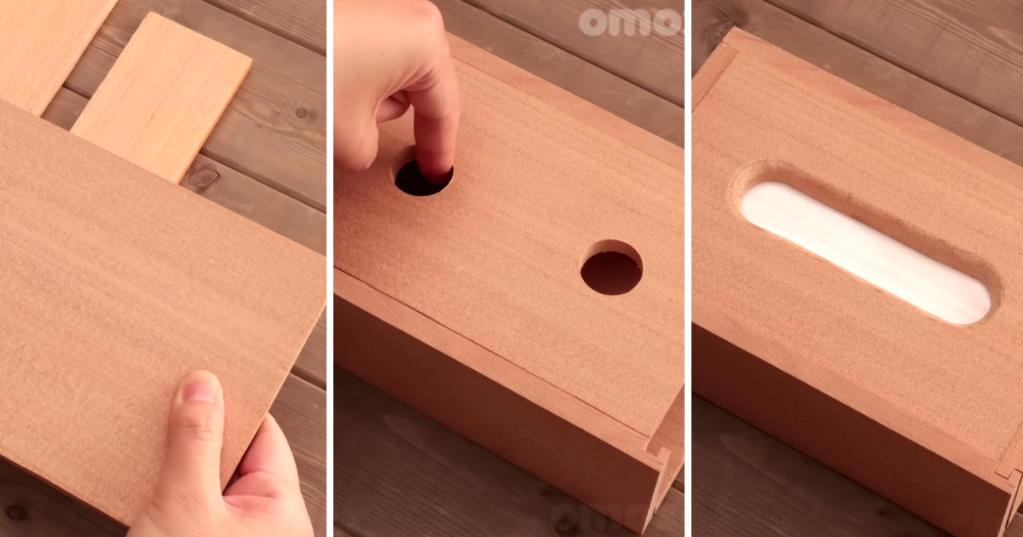 Fascinating Stop-Motion Video Shows A Wooden Tissue Box Being Built With No Tools