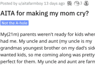 He Made His Biological Mom Cry After She Tried To Pull The Mom Card. Was He A Jerk?