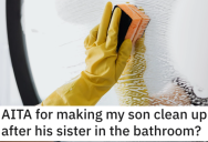 ‘My husband is mad at me.’ This Mom Asked If She Was Wrong For Making Her Son Clean Up After His Sister In The Bathroom