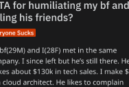 ‘He said he knows some coding and could take their jobs.’ Did She Go Too Far In Proving Her Boyfriend Didn’t Know About Code And Telling His Friends The Truth?