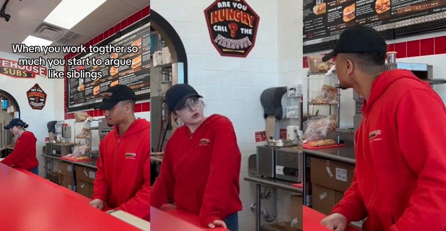 'Do I have the floor? Do I?!" Firehouse Subs Workers Say They Argue With Co-Workers Like Siblings And Views Can Definitely Relate