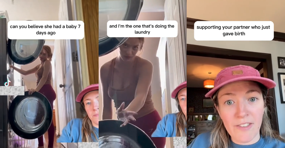 Birth Laundry TikTok Outrage Let her rest! A Man Filmed His Wife Doing Laundry A Week After She Gave Birth And People Are Not Happy About It