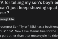 Should She Have Talked To Her Son’s Boyfriend Without Having All Of The Information First?