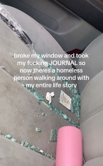 Car 2 Walking around with my entire life story. Woman Gets Car Broken Into And They Stole Her Diary