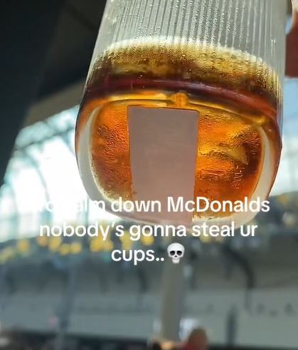 Cup 3 Calm down McDonalds, nobodys gonna steal your cups. McDonalds Customers Find Trackers On Containers, So What Do They Do?