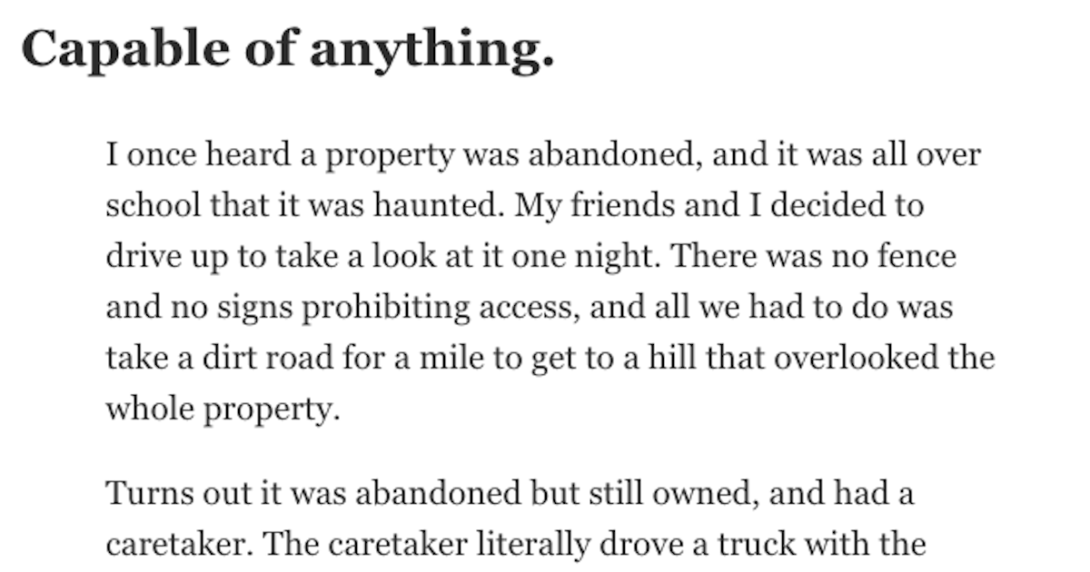 Scary Stories True 2 AR People Share Stories About When They Were Truly Terrified
