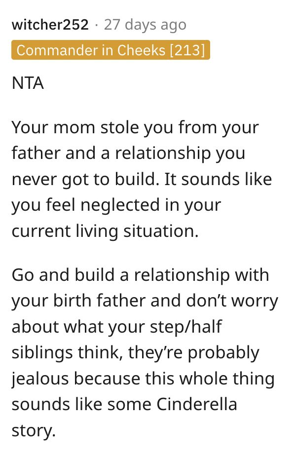 Screen Shot 2023 08 03 at 2.15.25 PM Should A Child Feel Guilty For Wanting An Easier Life One Can Parent Can Offer But Another Cant?