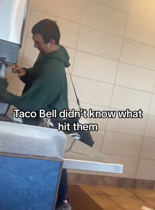Screen Shot 2023 08 07 at 10.15.13 AM Genius! A Taco Bell Customer Filled up a 5 Gallon Container With Baja Blast And Nobody Stopped Him