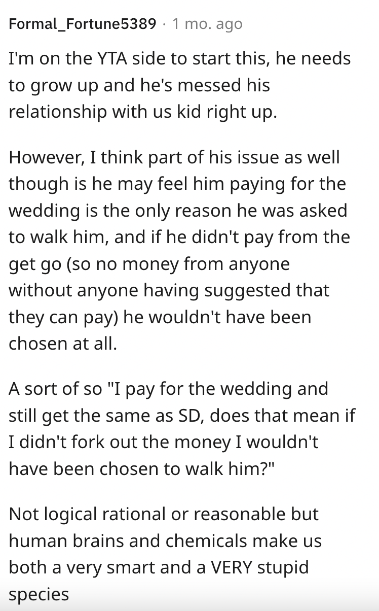 Screen Shot 2023 08 10 at 4.14.01 PM I told him that I wouldnt pay for the wedding. Does Paying For A Wedding Mean You Get To Determine How Things Go, Even If The Groom Wants Something Different?