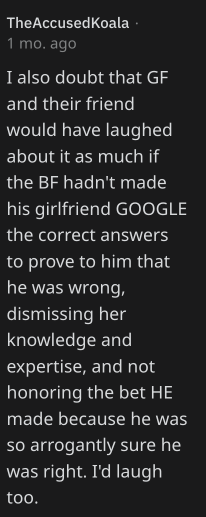 Screen Shot 2023 08 12 at 11.28.10 PM He said he knows some coding and could take their jobs. Did She Go Too Far In Proving Her Boyfriend Didnt Know About Code And Telling His Friends The Truth?