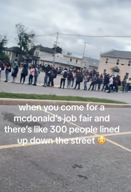 Screen Shot 2023 08 12 at 5.50.00 PM This was before the job fair even started. People must have been lined up since 7am. A Huge Crowd of People Showed Up for a McDonald’s Job Fair in Canada